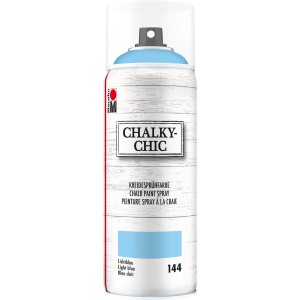 Marabu Chalky-Chic Kreidesprühfarbe, 400ml, Lichtblau. Buntlack-Spray für Vintage-Look.