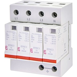 E2 Elektro Überspannungsableiter C, 4-polig, für Erdungsmaterial & Überspannungsschutz.