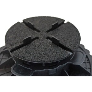 GS Gummipad für Plattenlager, 130x130x3mm, gleicht Unebenheiten auf der Terrasse aus.