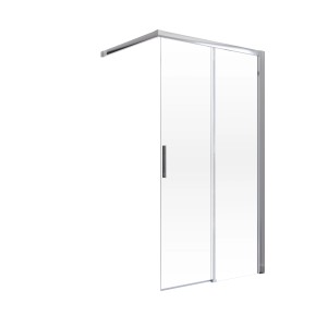 Schulte Walk In Schiebetür, Chrom-Optik, 100x200 cm, DIN Rechts, für moderne Walk-in Duschen.