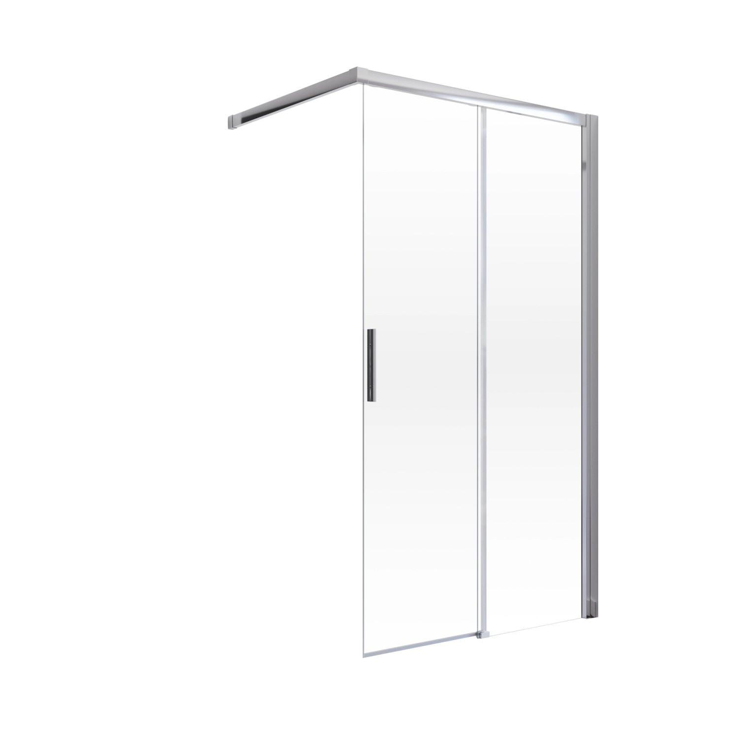 Schulte Walk In Schiebetür, Chrom-Optik, 100x200 cm, DIN Rechts, für moderne Walk-in Duschen.