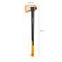 Fiskars X-series Spalt-Axt X36, 91,5 cm, mit schwarzem Stiel und orangefarbenem Griff.