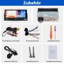 Junsun 1 DIN 7 Zoll Autoradio Carplay Display Zubehör: Rückfahrkamera, Stromkabel, Mikrofon, Installationswerkzeuge, Anleitung.