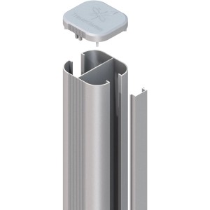 Zaun Zubehör Steckpfosten System Silber Erdverbau 150 cm