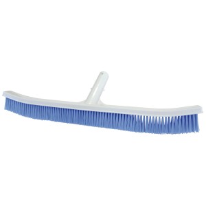 Breite Beckenbürste (45 cm) mit blauen Borsten zur Poolreinigung.