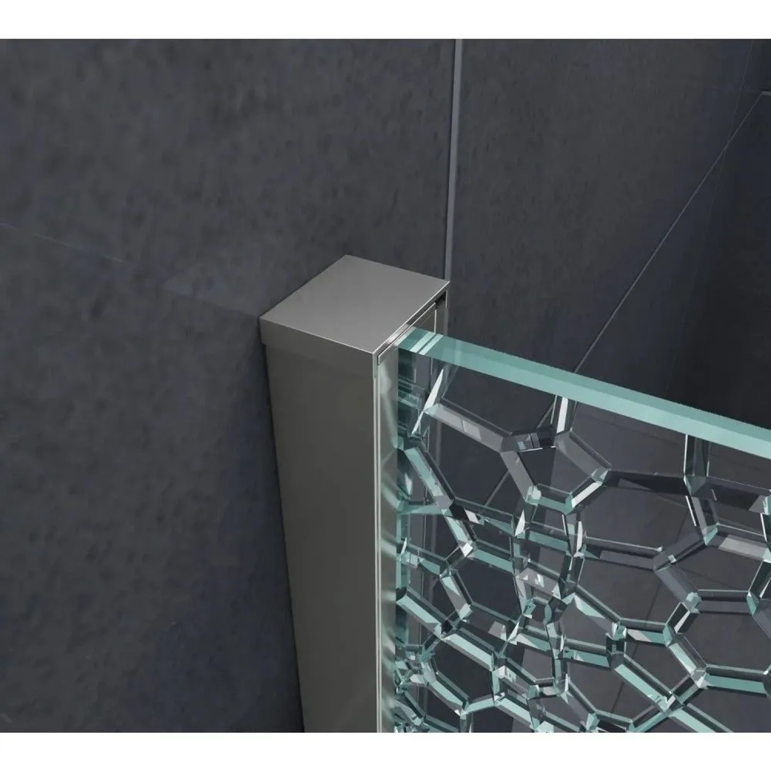 Glasdeals Walk-In Duschwand 140 x 200 cm AQUOS-CRUSHED-3415_4