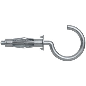 Fischer Hohlraumdübel HM RH mit Rundhaken, 5x37mm, 4 Stück, für sichere Befestigungen in Plattenbaustoffen.