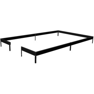 Fundament für Juliana Compact Gewächshaus 6,6 m², Stahl, schwarz pulverbeschichtet.