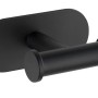 Wenko Turbo-Loc Wandhaken Duo Orea Black, Edelstahl, zur Handtuchaufbewahrung.