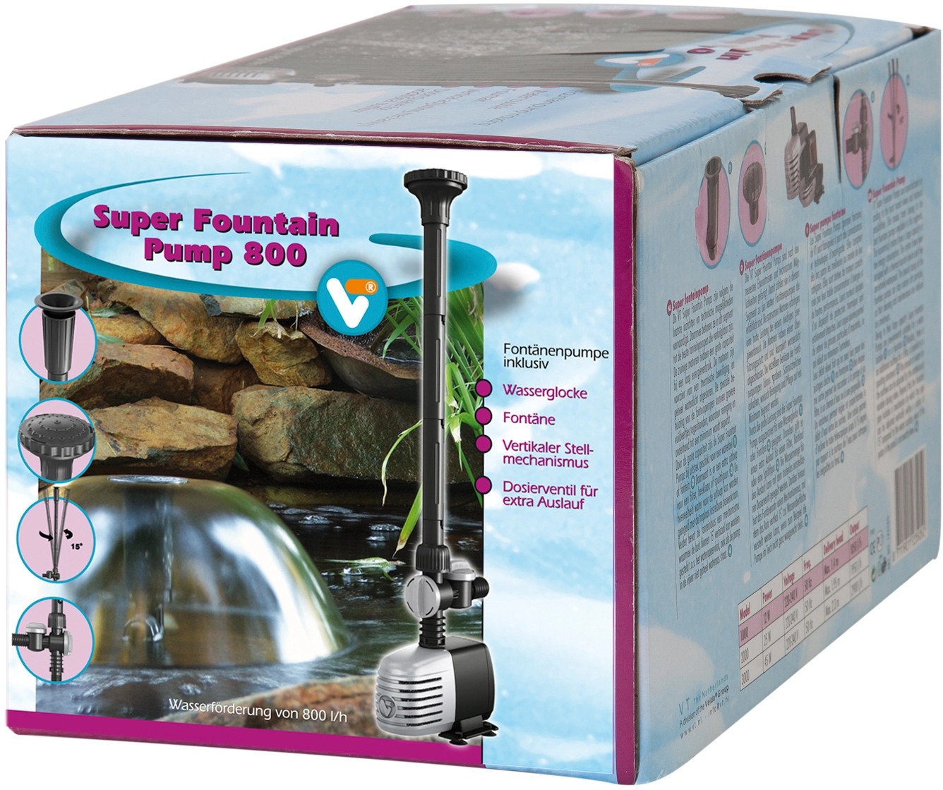 VT Teichpumpe mit Fontäne Super Fountain 800 Liter kaufen bei OBI