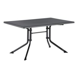 Anthrazitfarbener Kettler Klapptisch Boulevard, 140x95 cm, ideal für Garten und Terrasse.