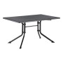 Anthrazitfarbener Kettler Klapptisch Boulevard, 140x95 cm, ideal für Garten und Terrasse.