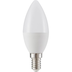 E14 LED Leuchtmittel in Kerzenform, 4000K, 470 Lumen, 4,8 Watt.