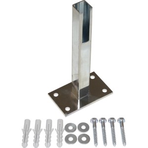 Gabiona Pfostenschuh 4x4x15 cm, galvanisch verzinkt, zur Montage von Gabionen Pfosten.