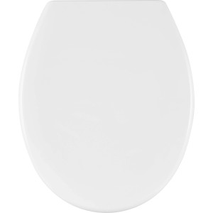 Weißer baliv WC-Sitz Jaru aus Duroplast mit Absenkautomatik, Aufsicht.