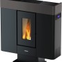 Freepoint Pelletofen Moon Titan, 10 kW, Stahl. Moderner Ofen mit Sichtfenster und Automatik.