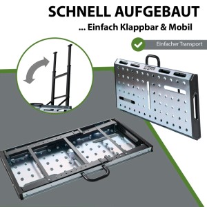 TRUTZHOLM Schweißtisch Klappbar 450kg Höhenverstellbar Werkbank mit Lochraster Robust