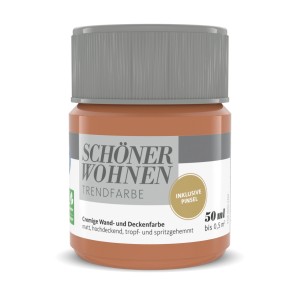 Schöner Wohnen Trendfarbe Arizona, 50ml, matte Wandfarbe im Farbtopf.