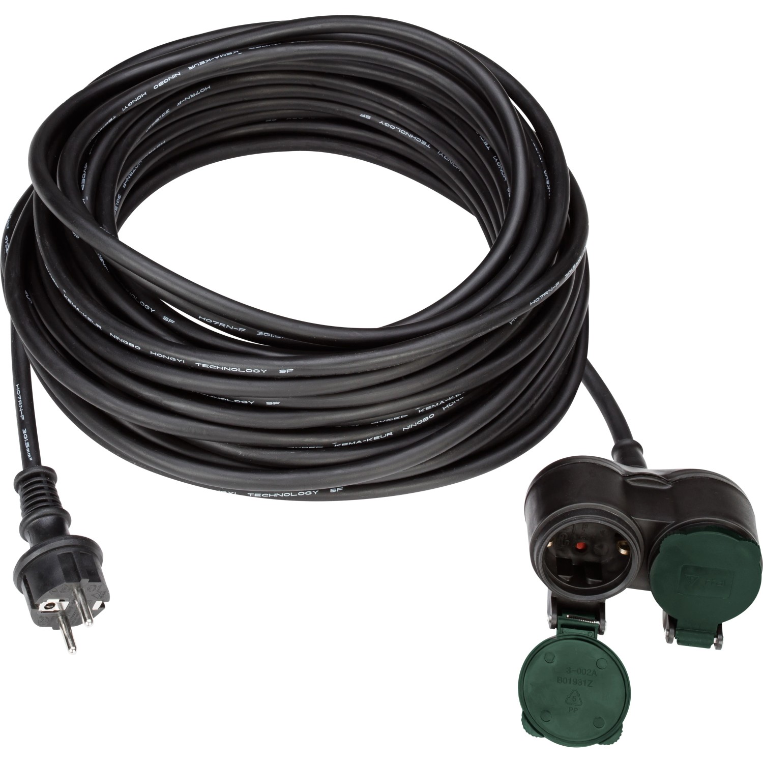 PIFCO 4-fach Kassettenrolle – 5 M Kabel, Schwarz, Mit Stecker, Für Haushalt & Büro