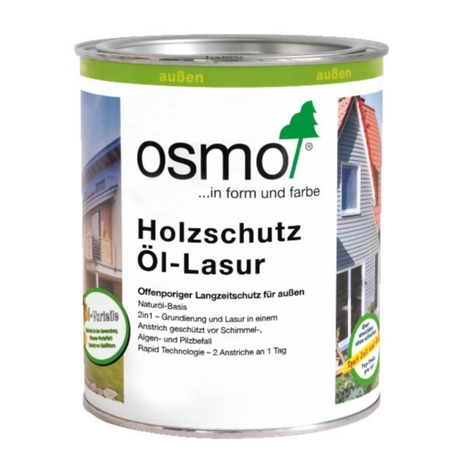 Dose Osmo Holzschutz Öl-Lasur Kiefer, 750ml. Holzlasur für Außenbereiche.