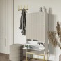 Selsey Schuhschrank Veldio Rillenfront Goldfarbenes Gestell Greige 50 cm_3