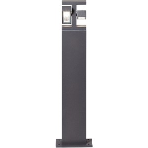 Anthrazitfarbene, 2-flammige LED-Außenstandleuchte Glynn von Brilliant für den Garten.