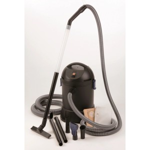 Oase PondoVac Classic Teichsauger mit Zubehör wie Düsen und Schläuchen zur Teichreinigung.