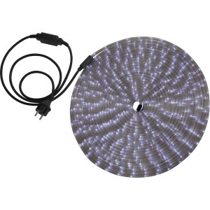 Globo LED-Lichtschlauch Light Tube, 18 m, kaltweiß (5500 K), aufgerollt mit Zuleitung.