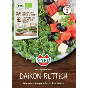 Sperli Saatgut BIO Microgreen-Pads Daikon-Rettich