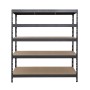 Ar Shelving Schwerlastregal, 180x150x45 cm, 5 Böden, Anthrazit, mit FSC®-Zertifizierung.