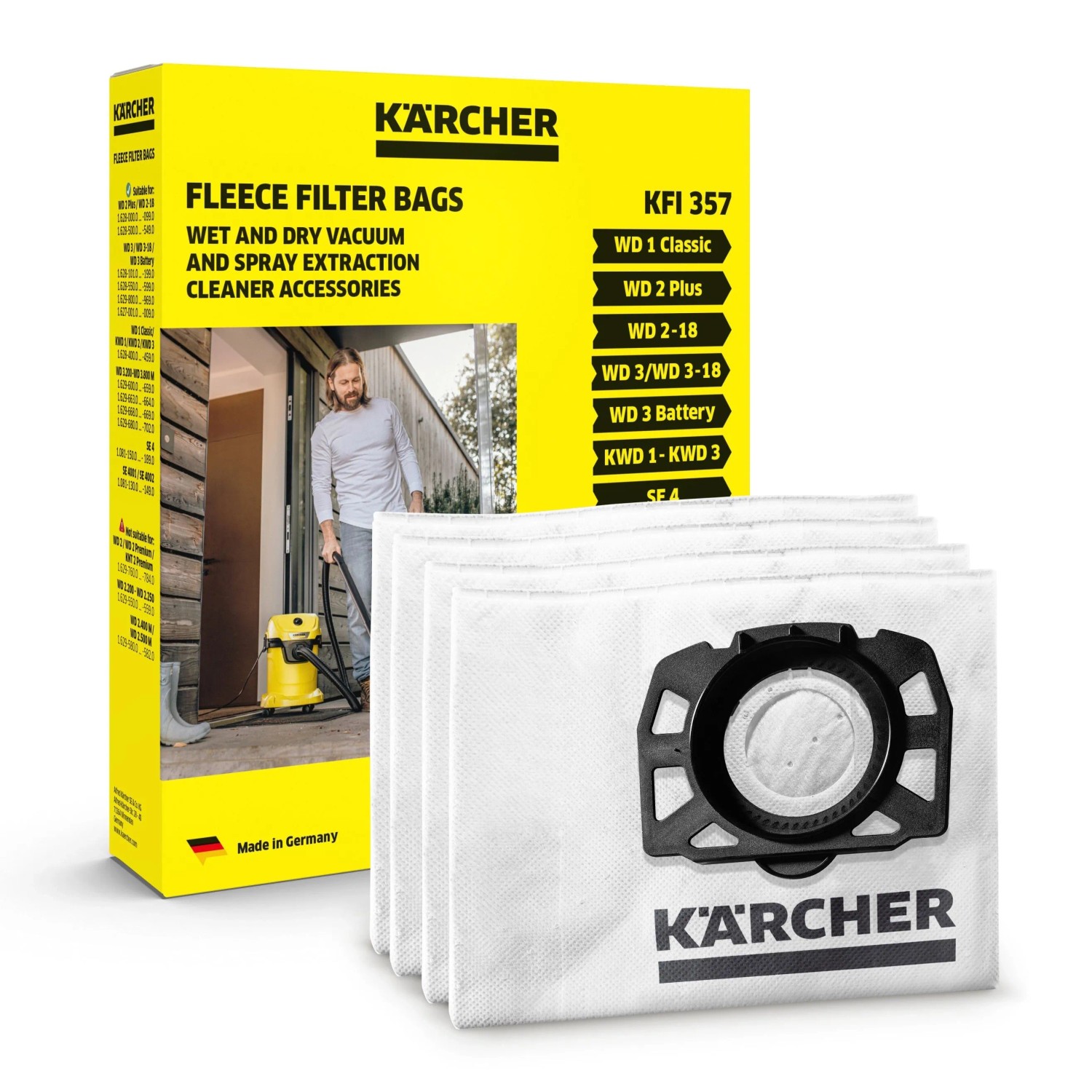 Kärcher Vliesfilterbeutel für Nass-/Trockensauger