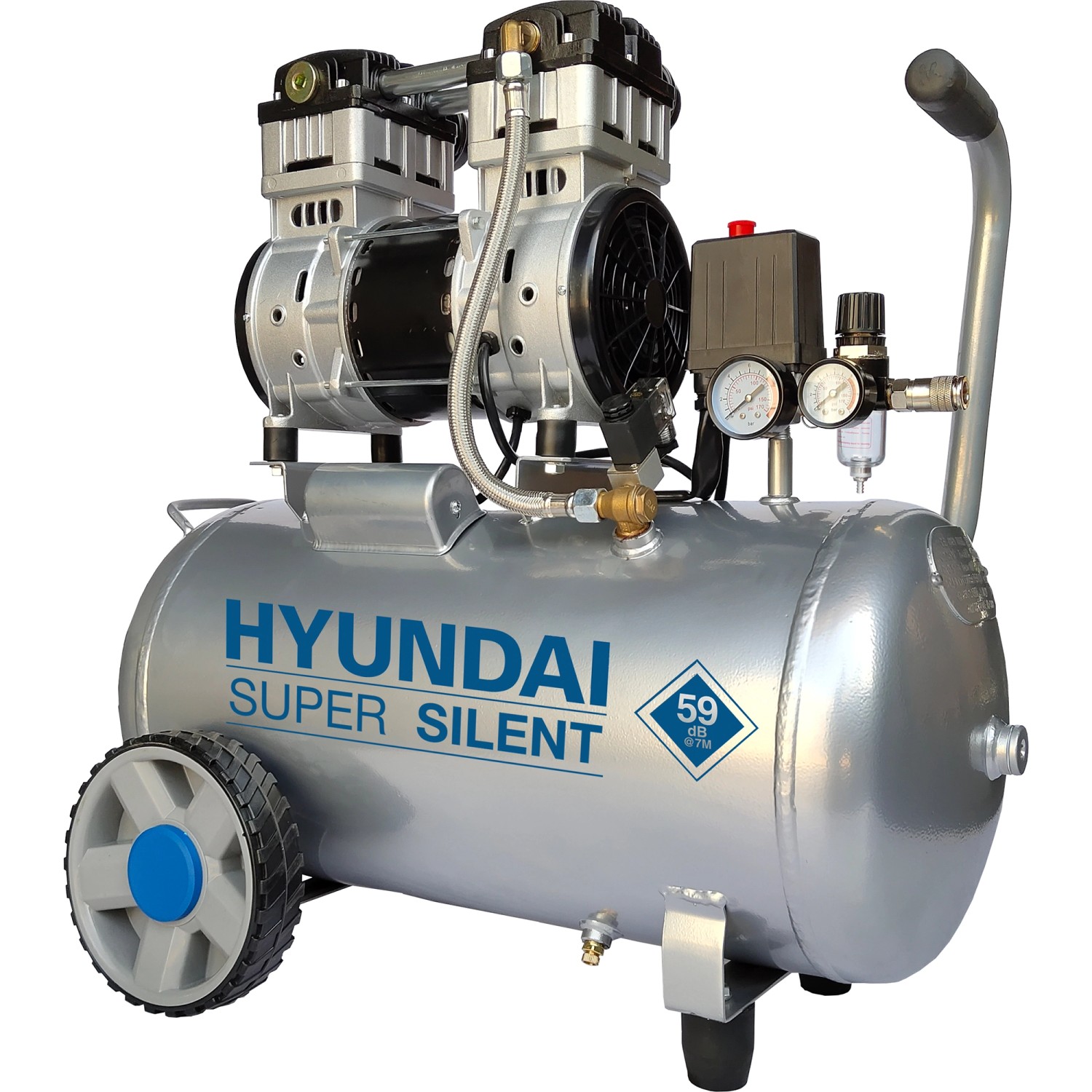 Hyundai Silent Kompressor SAC55753 Ölfrei 50 L 8 Bar 1.5 kW kaufen bei OBI