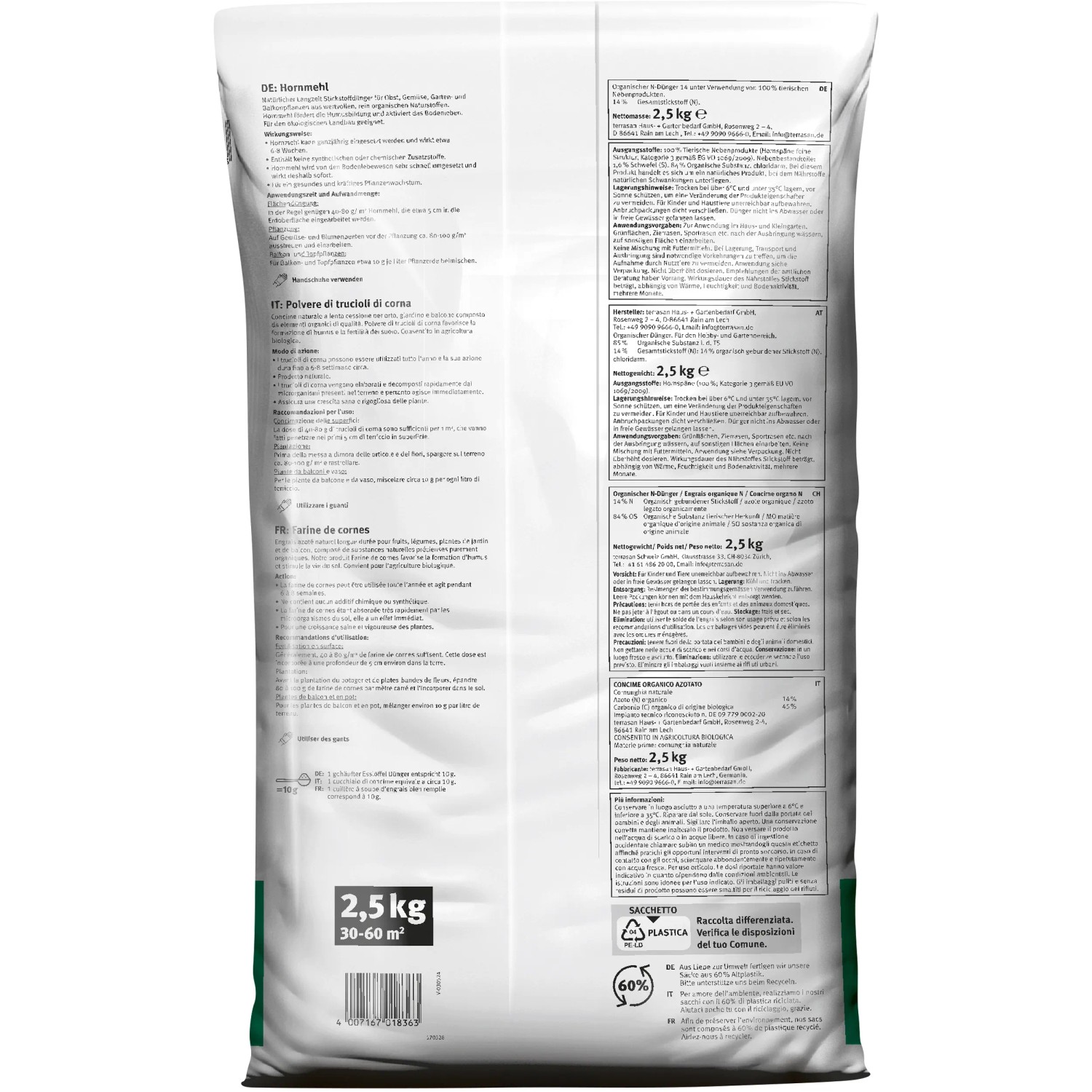BIO Hornmehl 2,5 kg 30-60 m2 kaufen bei OBI