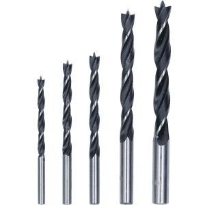 Bosch Holzspiralbohrer-Set RobustLine, 5-teilig, verschiedene Größen. Bohrer für präzise Löcher in Holz.