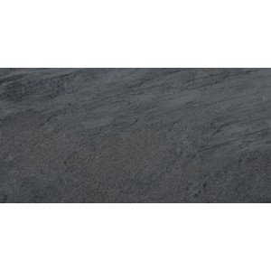 Anthrazitfarbene Bodenfliese Feinsteinzeug Olympus, 59,7x119,7 cm, matte Stein-Optik für Innen- und Außenbereich.