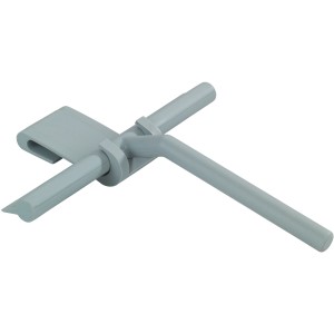 Wenko Badezimmerwischer Mola, grau, aus Silikon mit Halterung für Bad & Dusche.