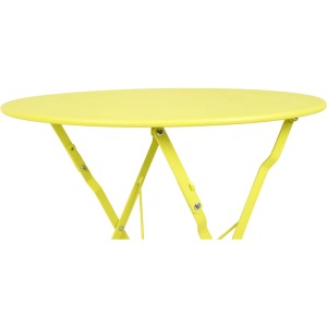 Hellgrüner Garden Pleasure Klapptisch Tivio, 70x60x60 cm, ideal für Garten und Balkon.