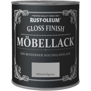 Dose Rust-Oleum Kreidefarbe Möbellack Gloss Finish Mineralgrau hochglänzend, 750 ml.