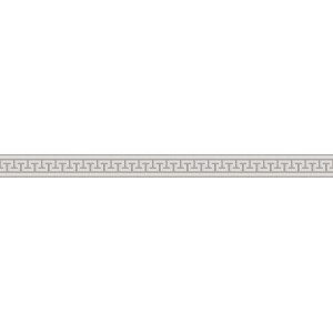 A.S. Création Borte selbstklebend, Mäander-Muster, grau-metallic, 5 m x 4 cm.