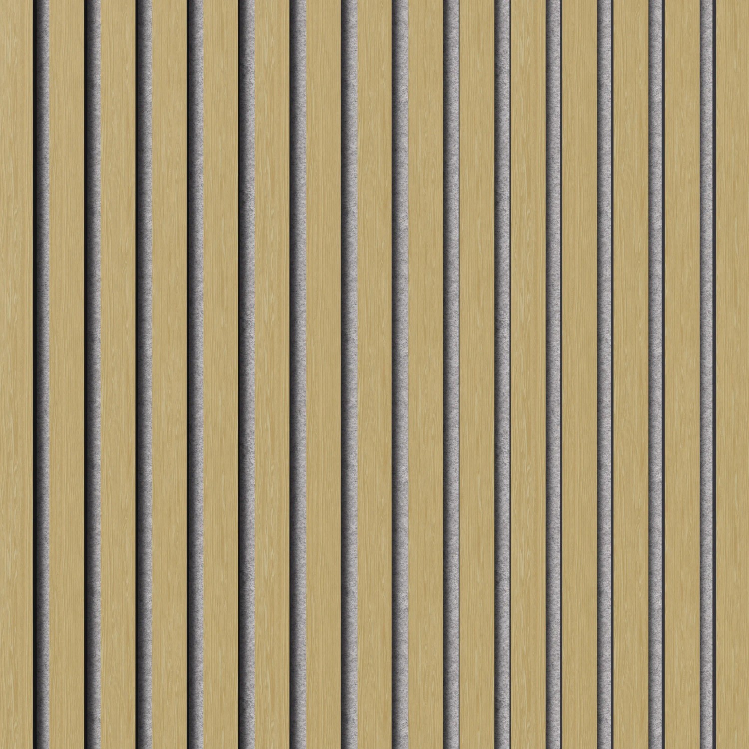 Akustikpaneel Eiche/Schwarz/Grau: MDF-Holzpaneel mit Filz für Wand- und Deckenverkleidung.