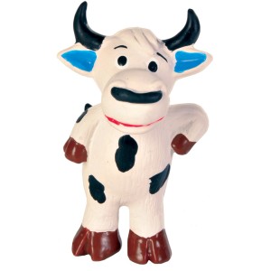 Trixie Mini-Tier Kuh aus Latex, 11 cm, Kauspielzeug für Hunde.