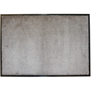 Schöner Wohnen Sauberlaufmatte Miami, 67x150 cm, Taupe. Fußmatte mit dunklem Rand.
