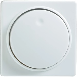 Lackweiße OBI Abdeckung Sirius für Dimmer, aus Kunststoff.