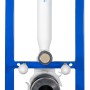 Siamp WC-Vorwandelement Ingenio Set, blaue Rahmenkonstruktion mit Spülkasten.