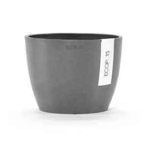 Ecopots Blumentopf Stockholm Grau 16 cm