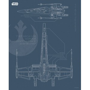 Komar Wandbild Star Wars X-Wing 40 x 50 cm