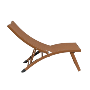 Brauner Lounge-Sessel TAYLOR, verstellbare Rückenlehne, ideal zum Entspannen im Garten.