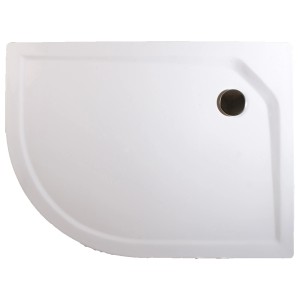 Schulte Duschwannen-Set Viertelkreis asymmetrisch rechts 90 cm x 80 cm