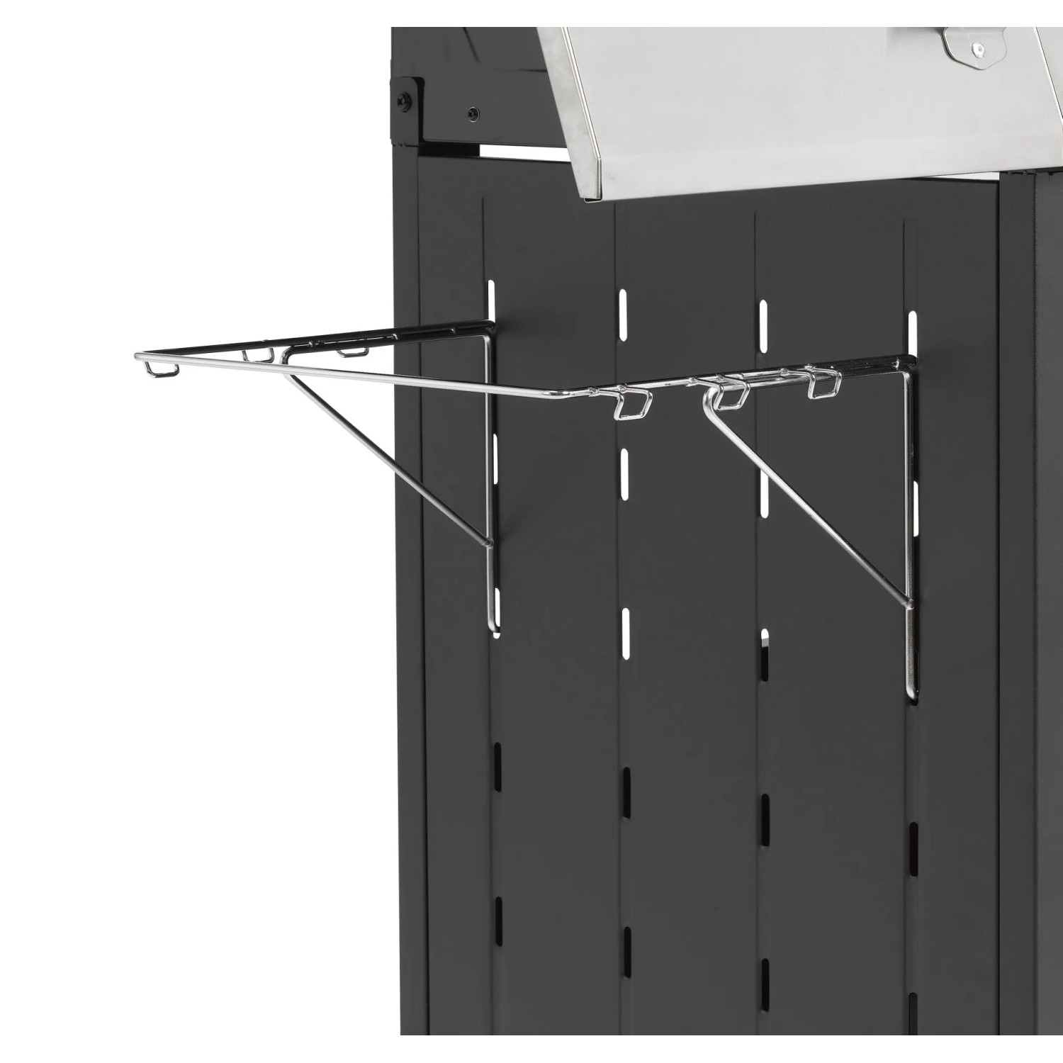 Detailaufnahme: Seitenablage am El Fuego Edelstahl-Gasgrill Long Beach.