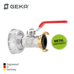 GEKA plus IBC Adapter Set mit Kugelhahn und GEKA Kupplung für Regentonnen.